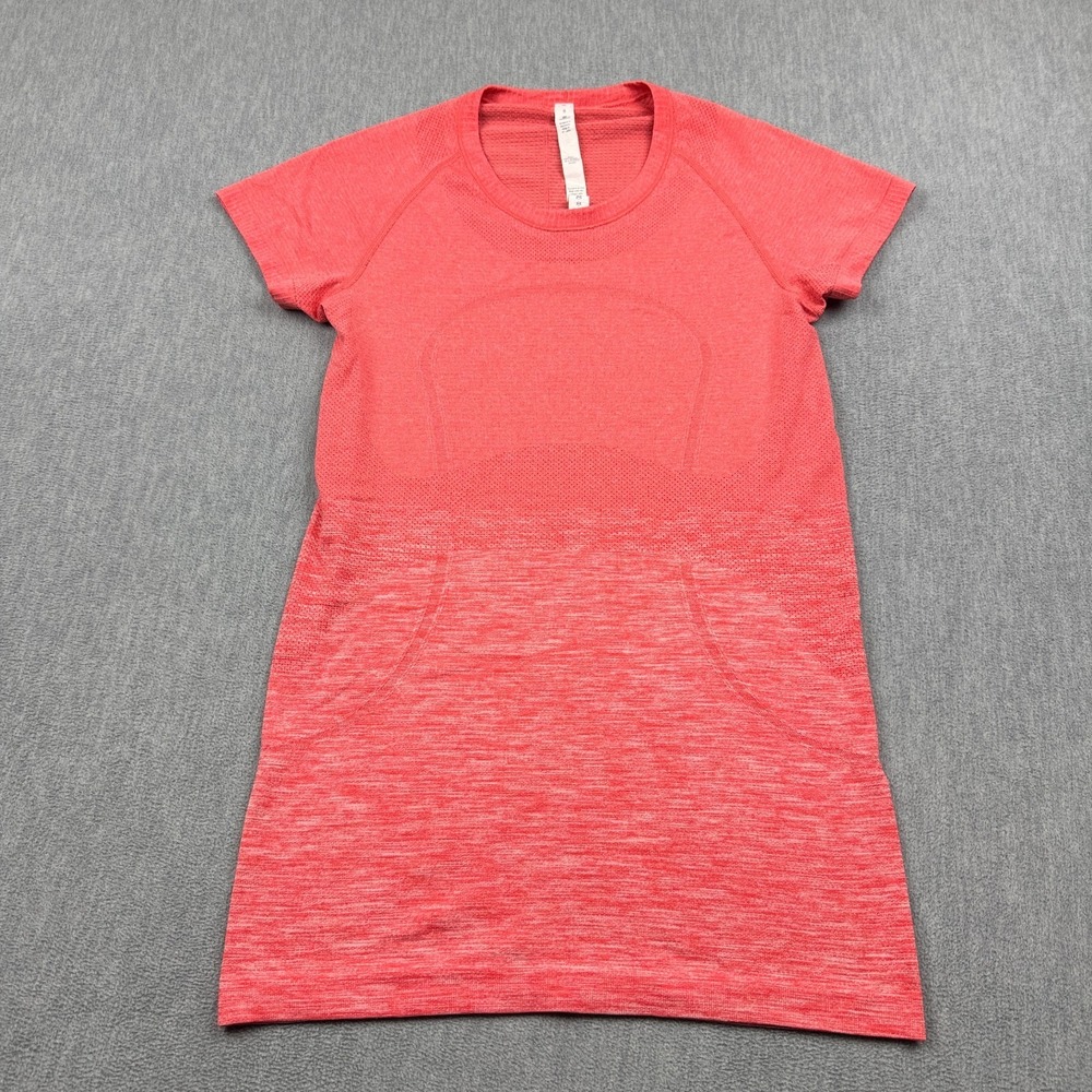 Lululemon Shirt Womens 8 Pink Swiftly Tech Yoga‎ Training Short Sleeve Active